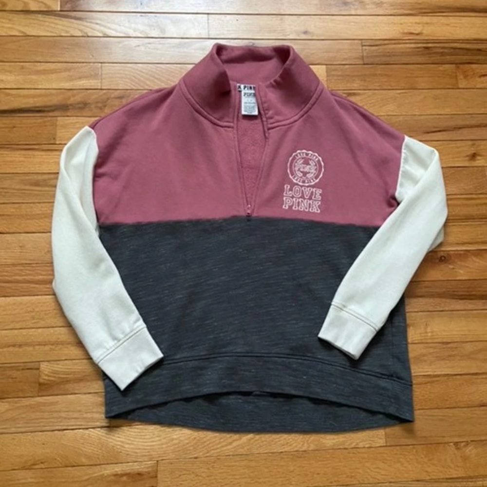 Victoria’s Secret Pink large half zip pullover